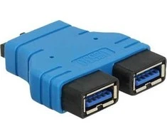Adapteris USB Delock 65670 USB-A - 2X USB-A Juodas (65670)