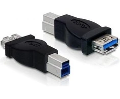 Adapteris USB Delock USB-A – USB-B, juodas (65179)