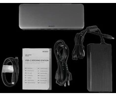 15-in-1 USB-C jungčių stotelė DELTACO, palaiko 3 ekranus, 2x HDMI, DP, USB-C, USB-A, RJ45, SD / USBC-HDMI29 / 1902424