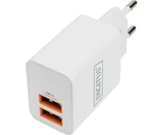 Assmann elektroninis DIGITUS USB įkroviklis 2x USB-A 15W 2x 2.4A baltas