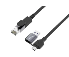 Adapteris USB Equip GigaBit USB-C+A->RJ45 St/St 3.00m juoda (133103)