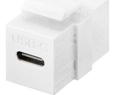 Goobay Modulis Keystone Złącze USB-C, USB 3.2 Gen 2 (10 Gbit/s), balta - Wersja kolorystyczna balta