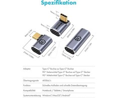Adapteris USB Graugear USB-C - USB-C Sidabrinė (G-AD-40G-3)