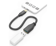 Hama OTG, USB 3.0 A, USB-C, 15CM, juoda