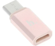 HOCO adapter Micro do Type C rožinė auksinė