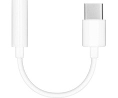 Originalus HUAWEI adapteris AUX Type C (vyriškas) prie lizdo 3,5 mm (moteris) CM20 baltas masinis