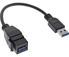 USB adapteris InLine USB - USB Juodas (76206C)