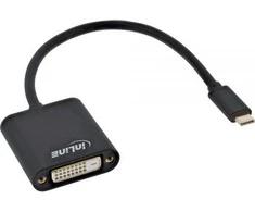 USB adapteris InLine USB-C - DVI Juodas (64103B)