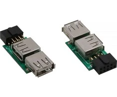 Inline USB A - 9 pin Juodas (33440I)
