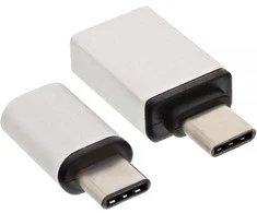 USB adapteris InLine USB-C - microUSB USB-C - USB Baltas (35809)