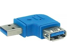 Intos InLine USB 3.0 AA, vyriškas-moteris, 90 ° adapteris