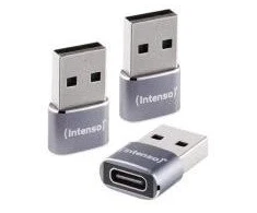 Adapteris USB Intenso Intenso 7600013 adapteris USB-C USB-A kabeliams, antracito spalvos