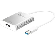 USB adapteris j5create j5create JUA354 išorės grafikos kortelė usb Sidabrinis