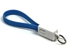 Lama Plus USB laidas (2.0), USB A M - microUSB (M), 0.2m, mėlyna, raktų pakabukas, EOL