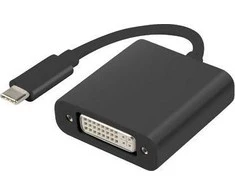 LANBERG AD-UC-DV-01 adapteris USB TYPE-C M -DVI F 24+5 Dual Link 15cm Juodas