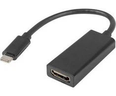 LANBERG AD-UC-HD-01 adapteris USB TYPE-C M -HDMI F 15cm Juodas