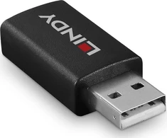 USB Adapteris - LINDY USB 2.0 Type A į A Duomenų Blokatorius, M/F, Juodas