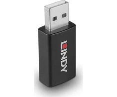 USB Adapteris - LINDY USB 2.0 Type A į A Duomenų Blokatorius, M/F, Juodas