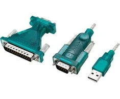 LOGILINK UA0042B USB2.0 kabelis USB-A/M į DB9/M + DB25/M Win11 1,3 m