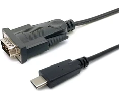 Kabelis USB Manhattan Adapteris USB-C na szeregowy DB9/RS232 PL2303GT 1 m Juodas (154499)