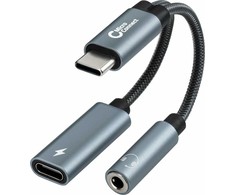 Adapteris USB MicroConnect MC-USBC-AUDIOCF USB-C - USB-C Sidabrinė (MC-USBC-AUDIOCF)
