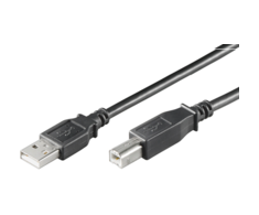 MicroConnect Kabelis MICRO_CONNEC USB TypeA M, USB TypeB M, 0.1m, juodas