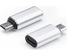 Oem Adapteris Typ C (female) to Micro USB (male) sidabrinis