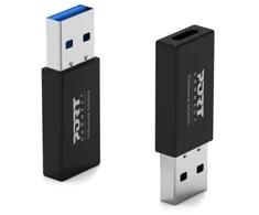 Port Designs 900154, USB-A, USB-C, juodas