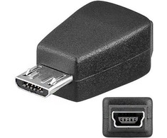 USB adapteris PremiumCord microUSB - miniUSB Juodas (kur- 11)