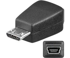 USB adapteris PremiumCord microUSB - miniUSB Juodas (kur- 11)
