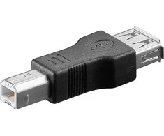 Goobay USB 2.0 male Type B, USB 2.0 female Type A, Juodas, USB B, USB A, Juodas