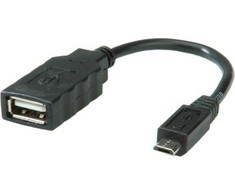 USB adapteris Roline ROLINE USB 2.0 Kabelis, USB 2.0 Micro B tipo BU, OTG 0,15 m (11.02.8311)