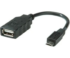 USB adapteris Roline ROLINE USB 2.0 Kabelis, USB 2.0 Micro B tipo BU, OTG 0,15 m (11.02.8311)