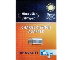 Smile Light USB adapteris Smile SLA-MTC-MB USB-C - MicroUSB Baltas (SLA-MTC-MB MicroUSB)