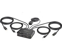 Jungiklis StarTech Cable StarTech KVM 2 prievadų USB-C DP jungiklis 4K
