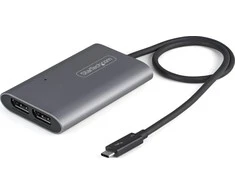 USB adapteris StarTech StarTech TB32DP14 kabelio adapteris 0,46 m Thunderbolt 3 2 x Ekranas Port Sidabrinis
