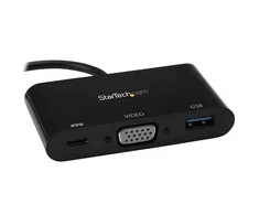 USB adapteris StarTech USB-C - VGA + USB-C + USB Juodas (CDP2VGUACP)