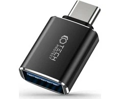 Adapteris USB-C į USB OTG Tech-Protect Ultraboost juodos spalvos