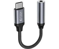 Adapteris ausinėms USB-C – minijack 3,5mm Tech-Protect Ultraboost juodos spalvos