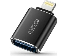 Adapteris Ligtning į USB OTG Tech-Protect Ultraboost juodos spalvos