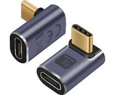 Adapteris USB Techly USB-C - USB-C Pilka (IADAP-USB4C-40G)