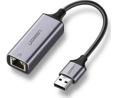 UGREEN Gigabit Ethernet External Adapteris USB 3.0 (pilka)