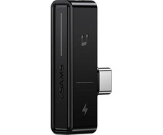 Usams USB adapteris USAMS adapteris AU12 2in1 USB-C + 3,5 mm juoda / juoda SJ386TC01 (US-SJ386)