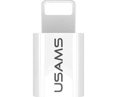 USAMS Adapteris microUSB-Lightning balta/baltas IPTMIC03 (US-SJ014)