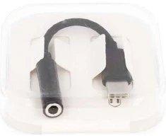 OEM adapteris AUX C tipo (vyras) - 3,5 mm lizdas (moteris) dėžutė juodas [DAC]