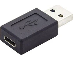 USB sumažinimas, (3.0), USB A M - USB C (F), juoda, plastikinio maišelio medžiaga, 5 Gbps