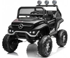 Ramiz Elektromobilis Mercedes Benz Unimog 4x4, Juodas