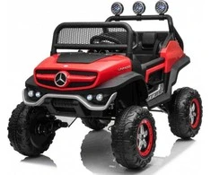 Ramiz Elektromobilis Mercedes Benz Unimog 4x4, Raudona