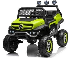 Ramiz Elektromobilis Mercedes Benz Unimog 4x4, Žalias