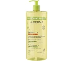 Aderma A-Derma, Exomega Control, Kvapusis, Minkštinamasis, Dušo aliejus, Kūnui, Sausai Odai, 1000 ml Unisex